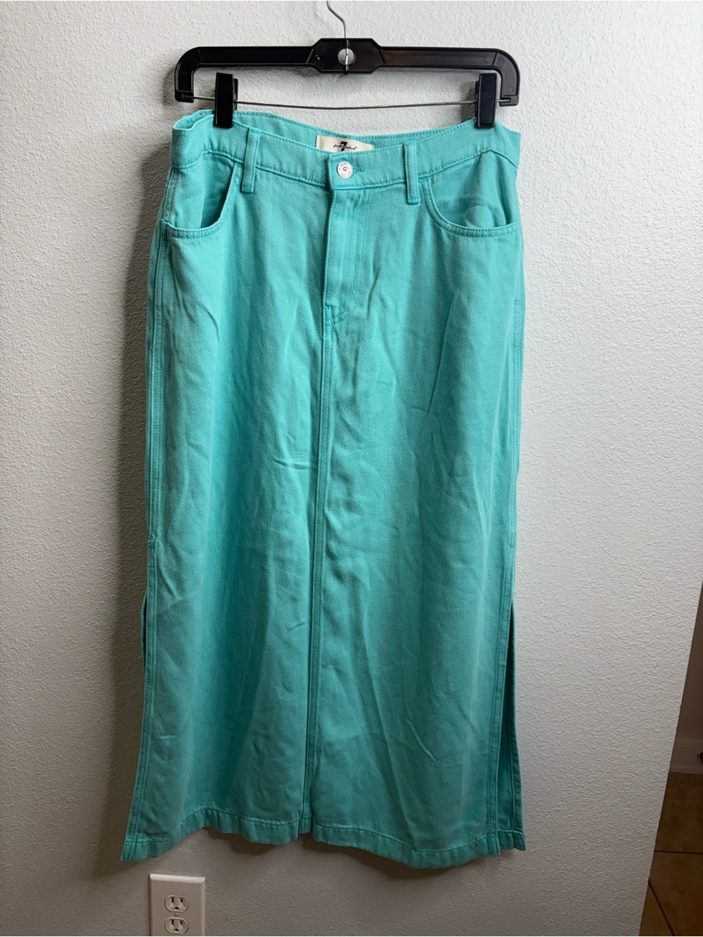 7 For All Mankind Size 30 Long Denim Skirt NWT